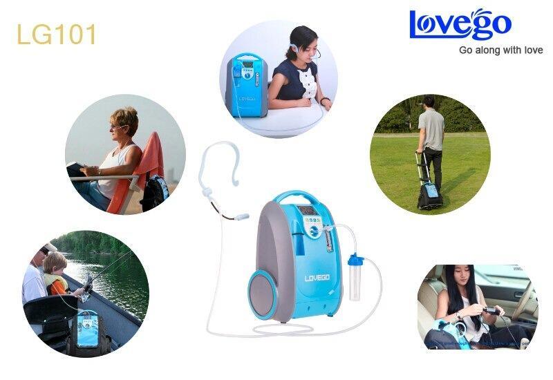 1L-5L/min Portable battery oxygen concentrator with 2 Batteries 2 Chargers by Lovego LG101 - Able Oxygen
