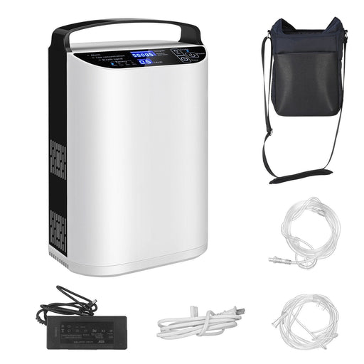1L-5L/min Pulse Flow Portable Oxygen Concentrator With 3 Hour Battery Carry Bag - Mayerwood Retail