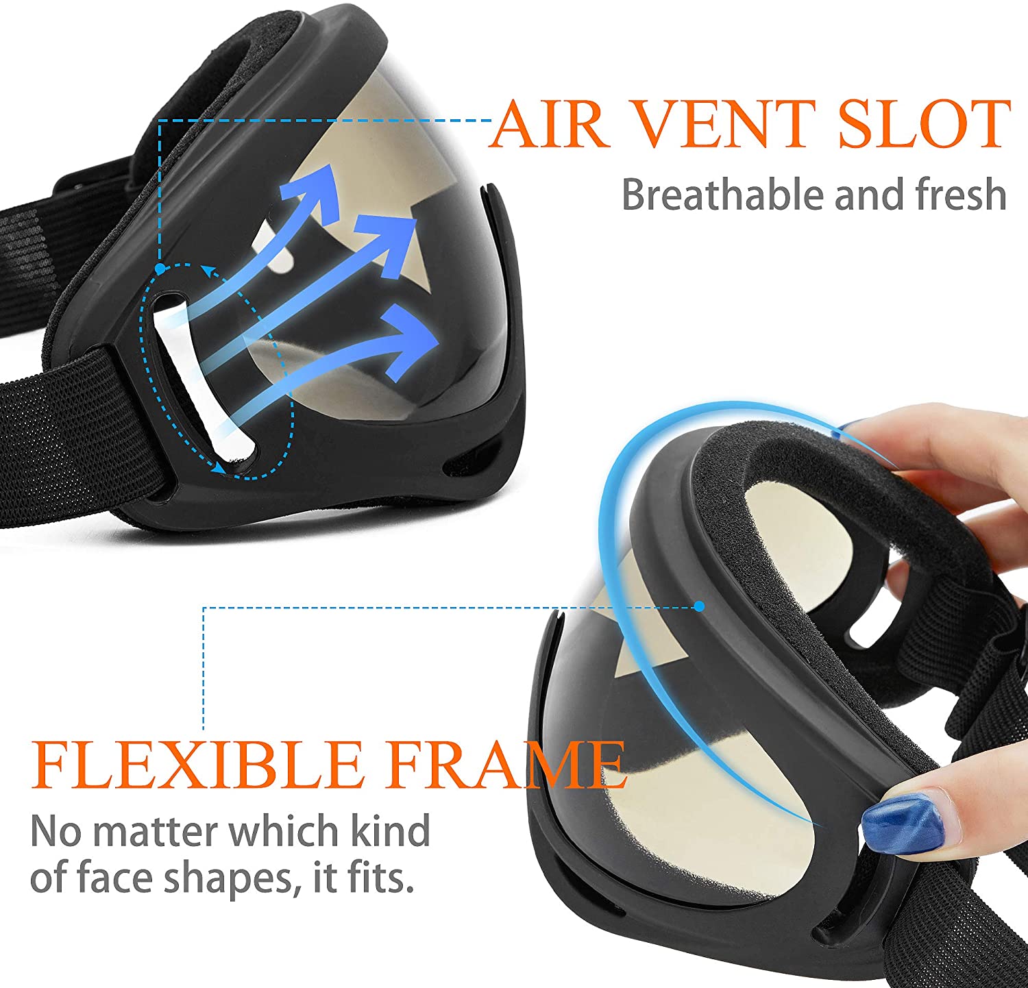 2 Pack Ski Goggles Snowboard Goggles for Men Women & Youth