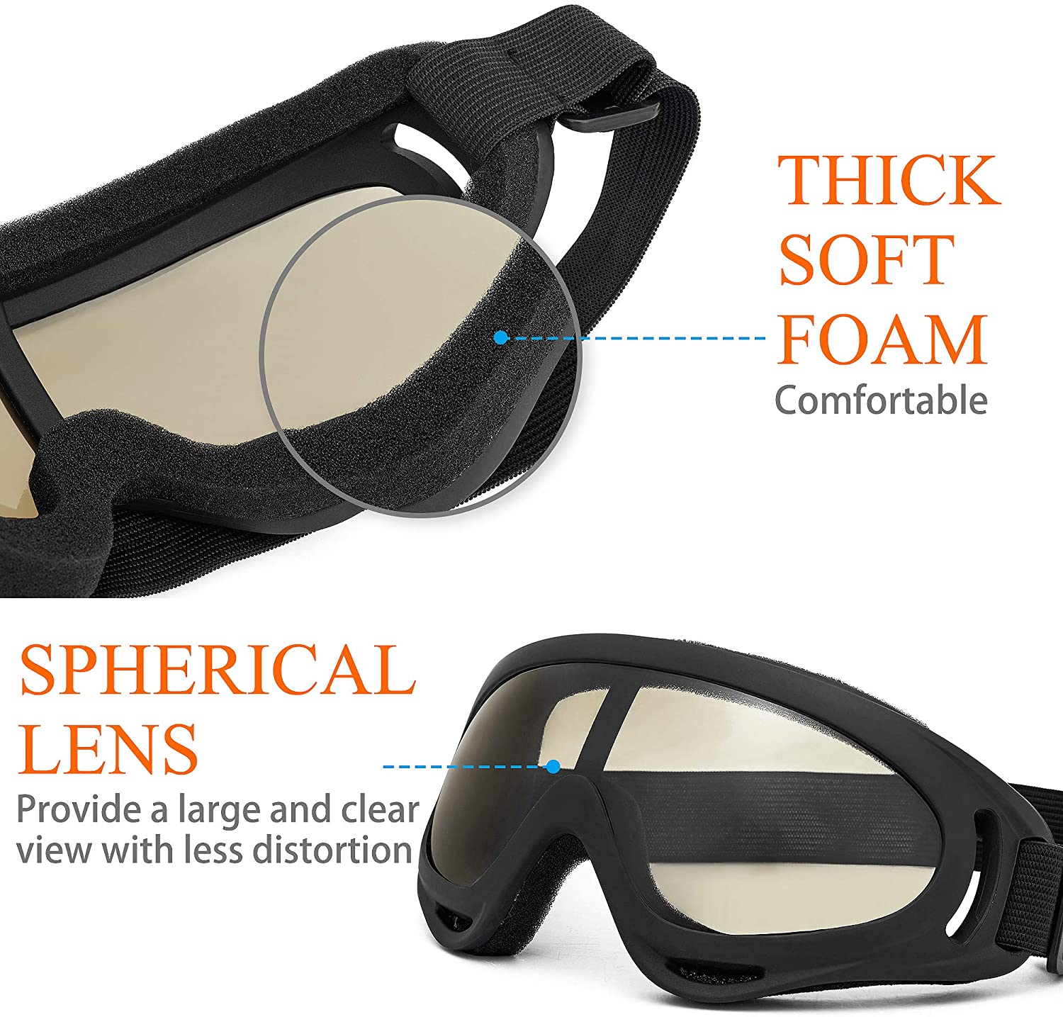 2 Pack Ski Goggles Snowboard Goggles for Men Women & Youth