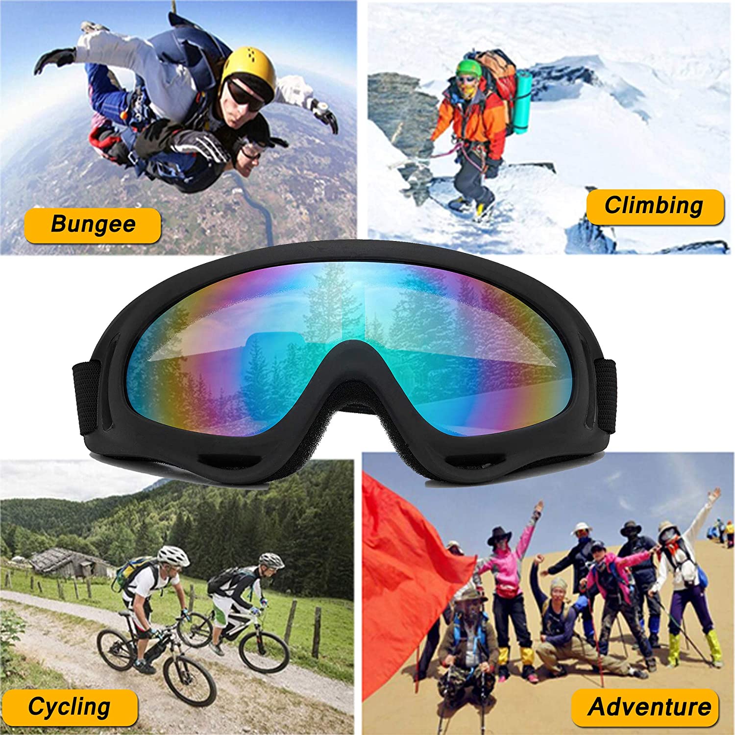 2 Pack Ski Goggles Snowboard Goggles for Men Women & Youth