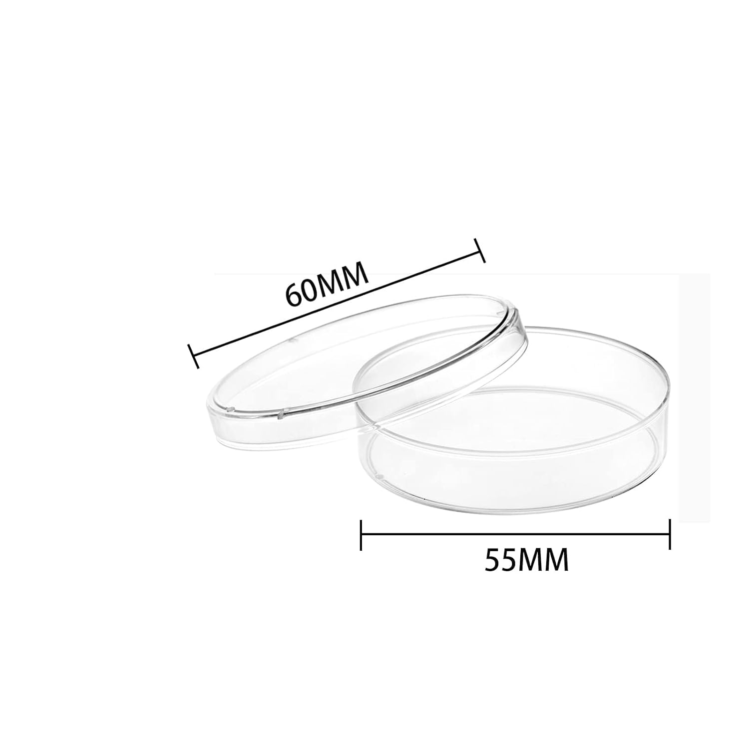 500 Pcs Sterile Plastic Petri Dishes with Lids & 3 Vents – 60mm x 15mm, RNase/DNase Free, Non-Pyrogenic, 200 Packs