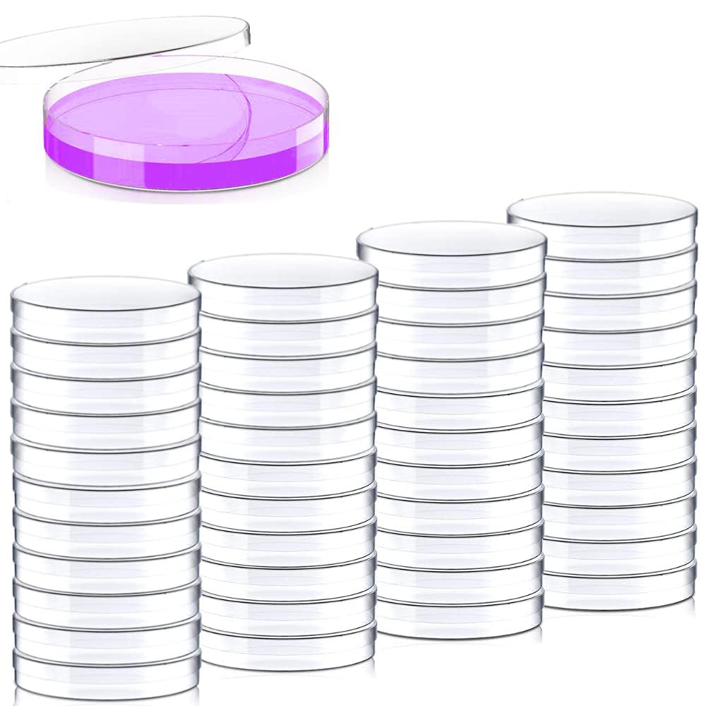 500 Pcs Sterile Plastic Petri Dishes with Lids & 3 Vents – 60mm x 15mm, RNase/DNase Free, Non-Pyrogenic, 200 Packs