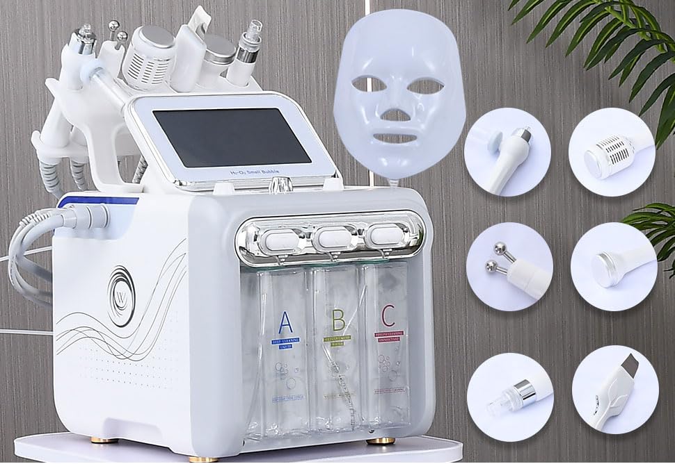 7-in-1 Facial Care Machine with AS1, SA2 & AO3 Serums – Deep Cleansing ...
