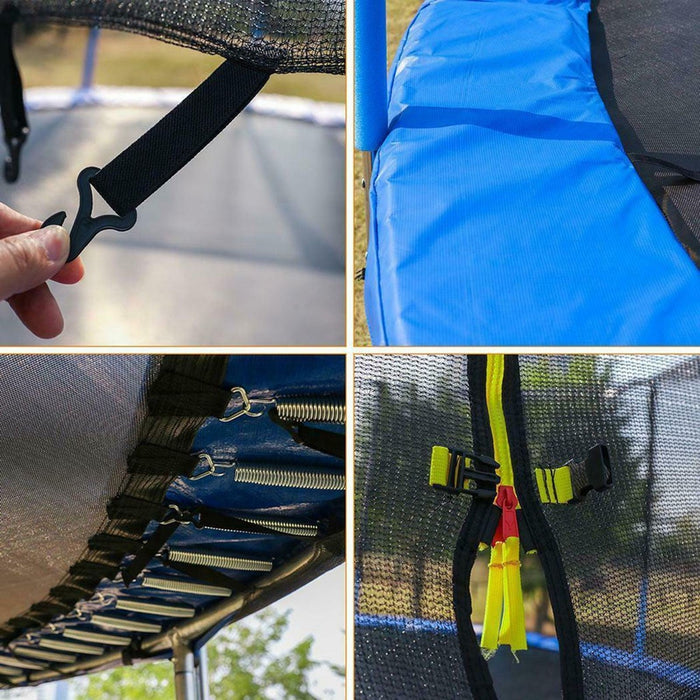 72 Kids Trampoline With Enclosure Net Jumping Mat And Spring