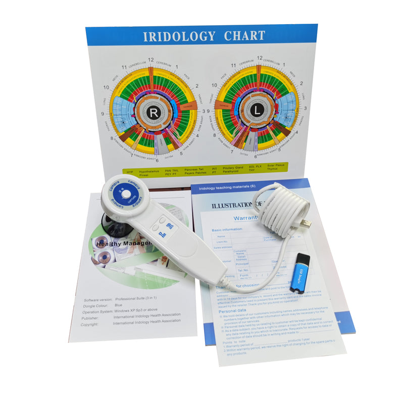 USB iridology Camera for pc with Spanish and English Software