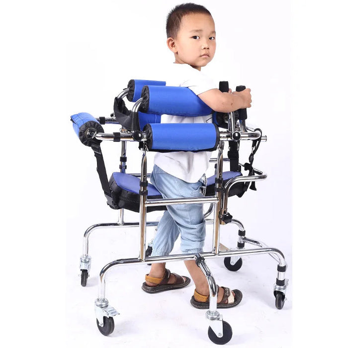 Standing Frame for Kids & Adults: 6 or 8-Wheel Rehabilitation Walking Aid with Anti-Overturning Feature