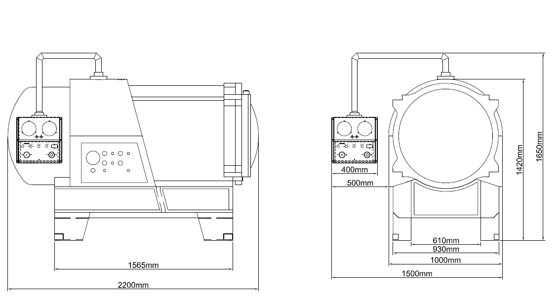 Premium 3ATA Medical Grade PAH-S1 Monoplace Hyperbaric Chamber for Healthcare Facilities