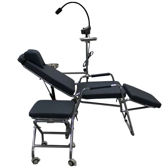 Foldable Portable Dental Unit: Patient Chair with Wheels for Mobility