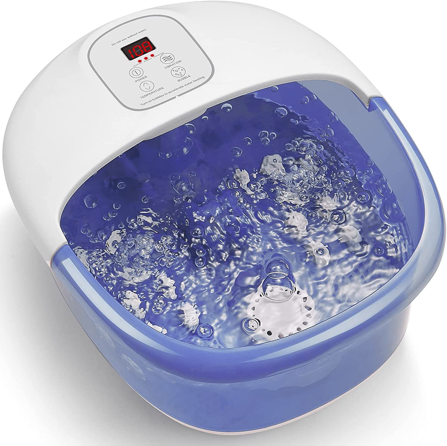 Foot Spa Bath Massager I Heating & Vibration & Bubble 3 in 1 Foot Bath   Meubon