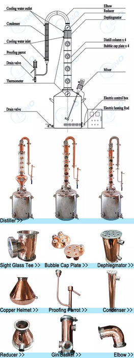High Performance Stainless Steel Water Distiller For Ethanol