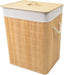 Laundry Hamper Bamboo Storage Basket with Lid - Laundry