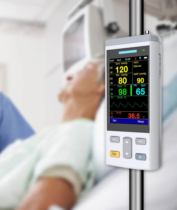 Patient Monitor Clinic Vital Signs Monitoring Machine with SPO2, NIBP, TEMP for Accurate Health Tracking