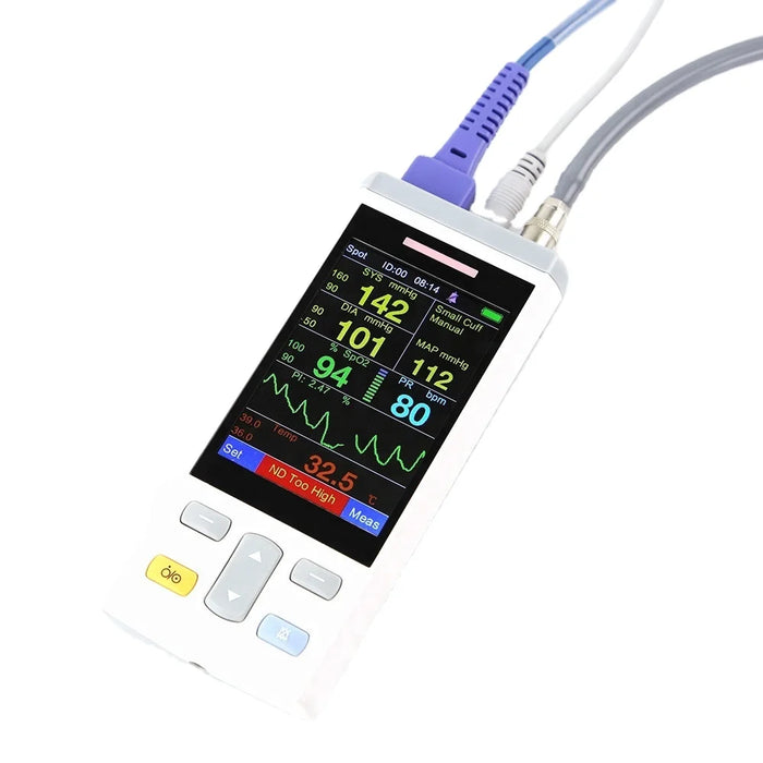 Patient Monitor Clinic Vital Signs Monitoring Machine with SPO2, NIBP, TEMP for Accurate Health Tracking