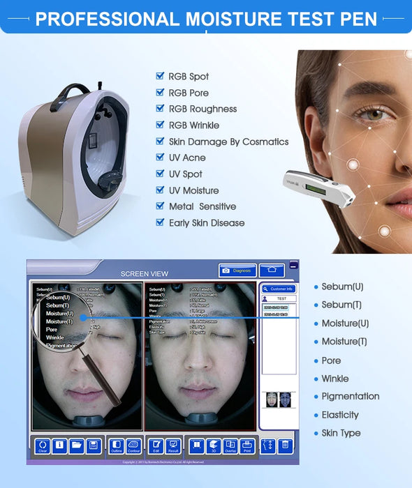 3D Skin Analyzer Facial Scanner - Automatic Skin Diagnosis & Analysis System for Professional Skincare