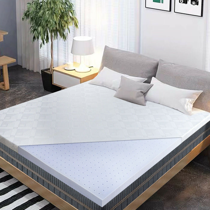 4 inch Foam Twin Bed Pad Mattress Egg Crate Overlay Topper 72 L X 34 W X 4  Soft