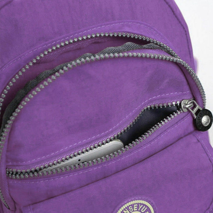 Mini Backpack Women Purse Nylon Shoulder Rucksack Small