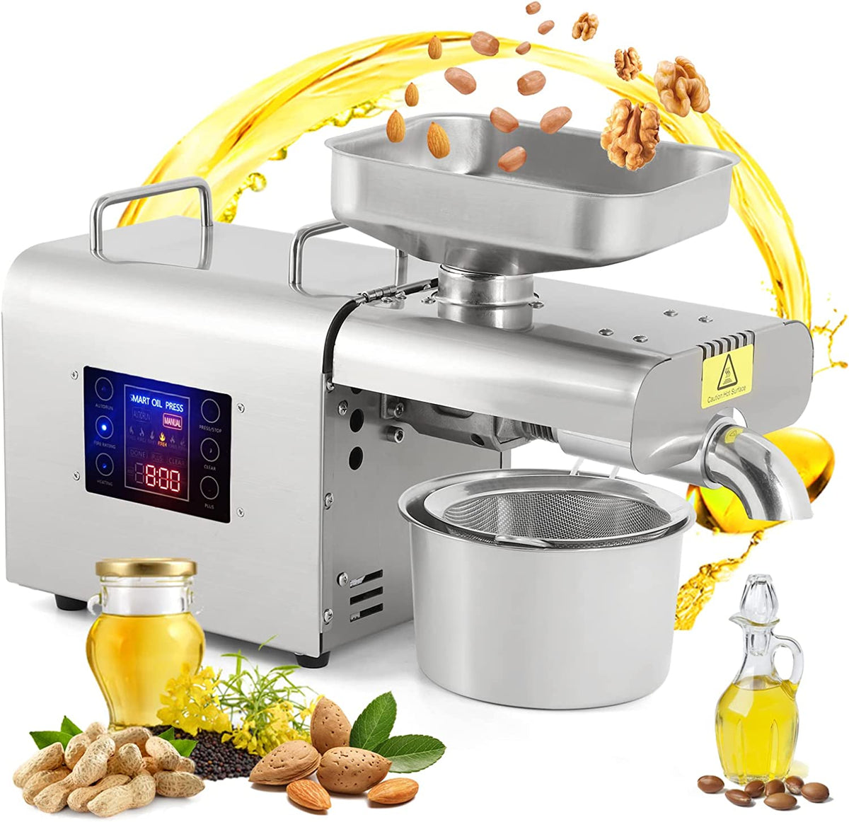 Oil Press Machine Automatic Oil Presser I Cold Hot Press with Intellig ...