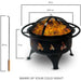Outland Portable 24 Fire Pits Outdoor Wood Burning - Weather