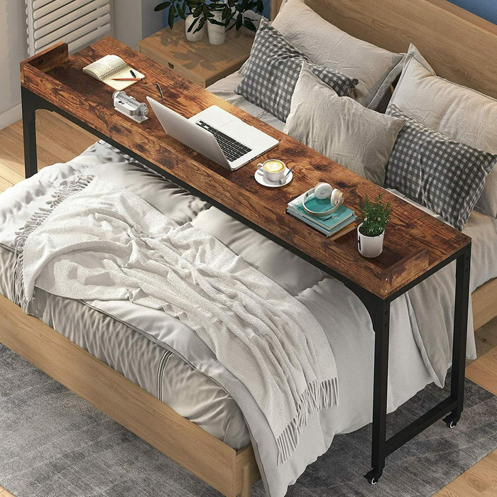 Overbed Table Heavy-Duty Rolling Bed Table Mobile Over