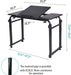 Overbed Table with Wheels Laptop Desk Cart Table Over