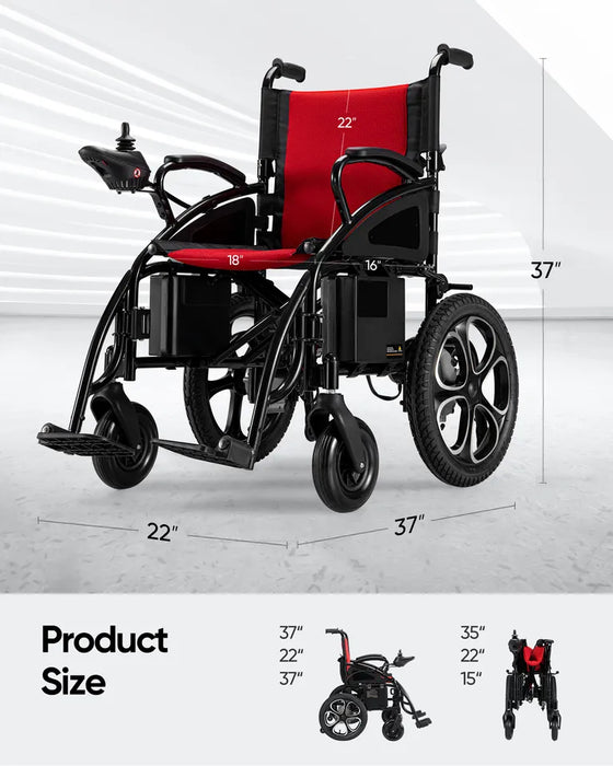 Heavy Duty 500W All Terrain Electric Wheelchair, Foldable & Efficient I Discover the Power of Mobility I Model MB112930