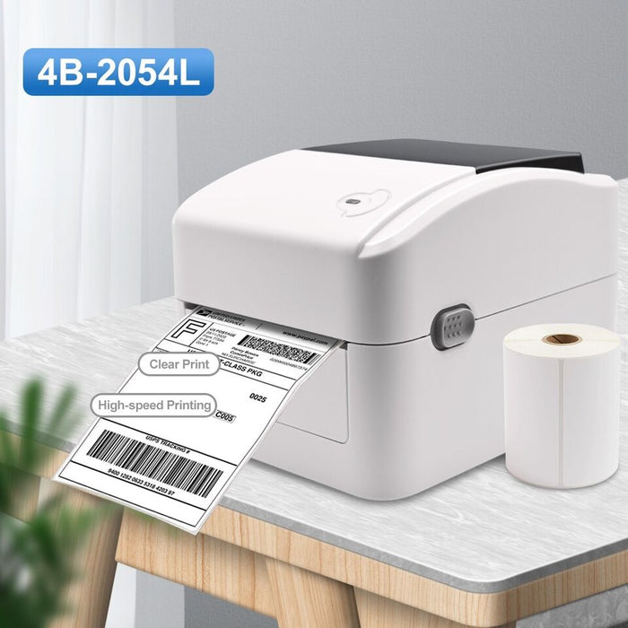 Shipping Label Printer: USB Direct Thermal Barcode Printer with 4x6 Inch Labels - Includes 6 Rolls