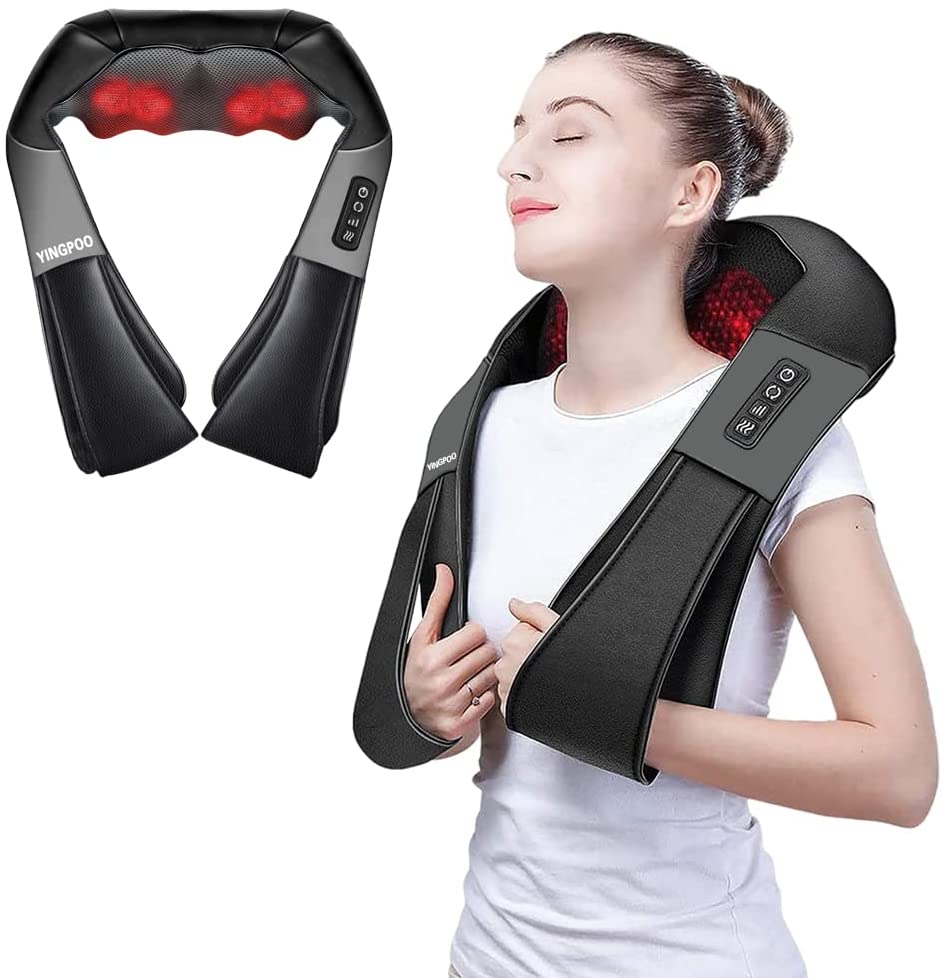 Shiatsu Neck and Back Massager with Soothing Heat Electric — Meubon