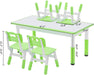 Toddler Table and Chairs Set Height-Adjustable Scrubtable