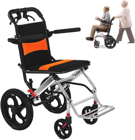 Transport Travel Wheelchair for Adults I Portable Folding