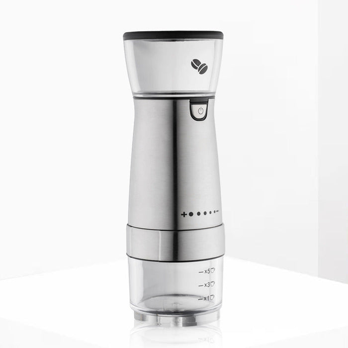USB Rechargeable Coffee Mill Electric Coffee Mill - Silver /