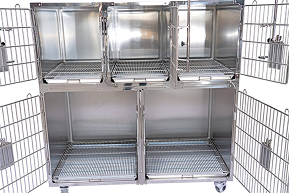 Veterinary Five parts Cage Bank I Modular Cage banks For Dog Cat — Meubon