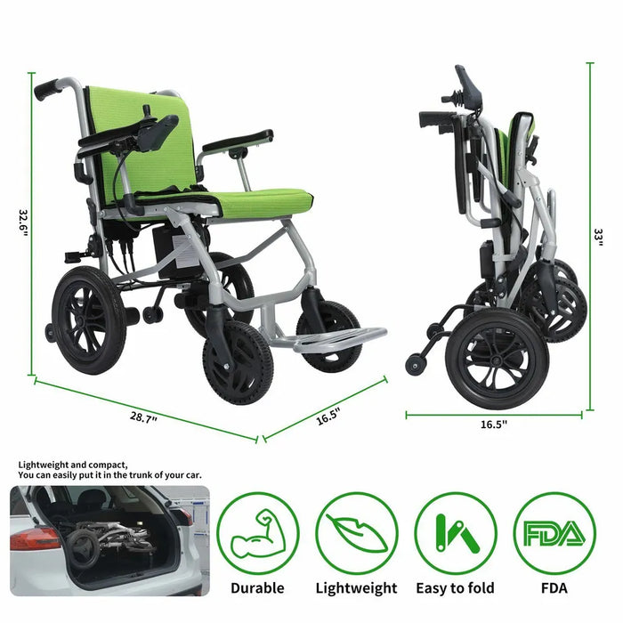 Explore Freedom with our Folding Lightweight Electric Power Wheelchair: Your Ultimate Motorized Mobility Aid I Model: MBHBLD3C