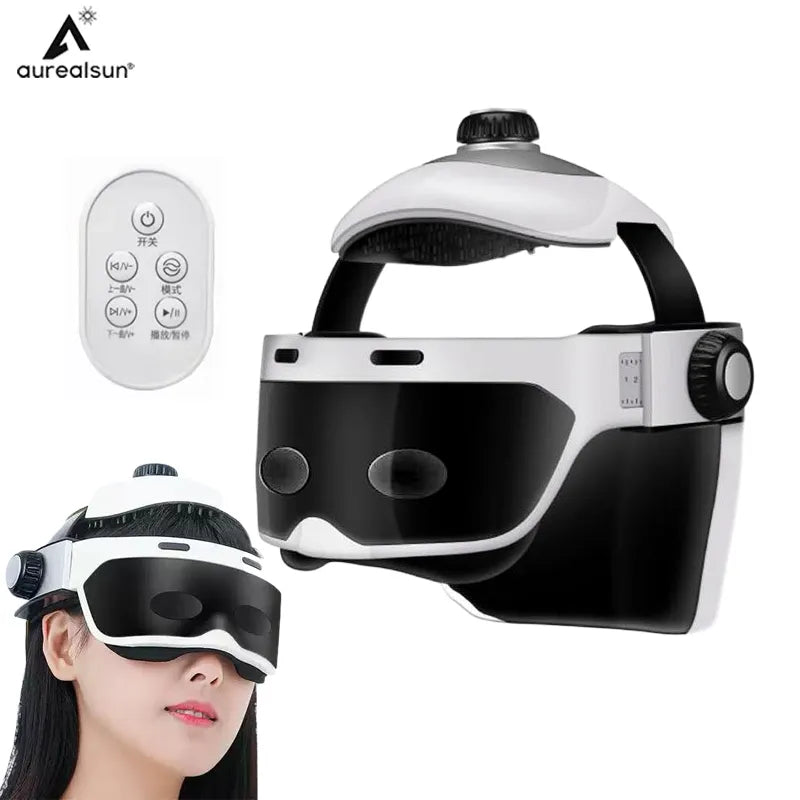 Electric Head Massager Helmet with Eye Massage, Air Pressure, Vibratio Meubon Electric Head Massager Helmet with Eye Massage, Air Pressure, Vibratio Meubon