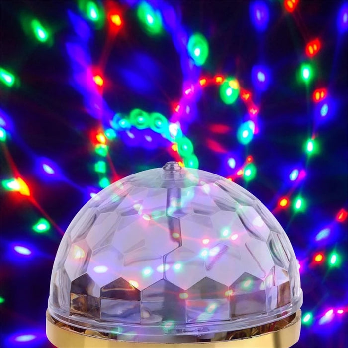 Rotating Crystal Magic Ball RGB LED Stage Light Bulb Mini Lamp for Disco Party DJ Christmas Party