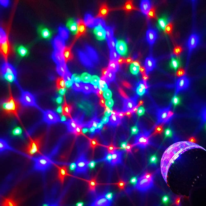 Rotating Crystal Magic Ball RGB LED Stage Light Bulb Mini Lamp for Disco Party DJ Christmas Party