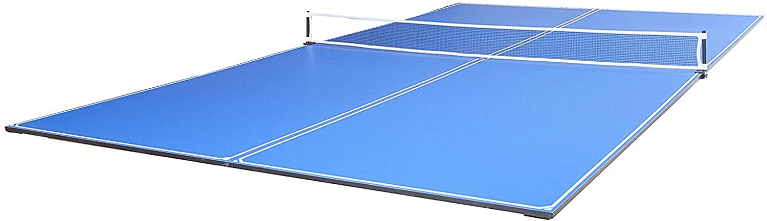 4 Piece Ping Pong Table Top for Pool Table - Includes Ping Pong Net Set - Full Size Table Tennis Conversion Top for Billiard Tables