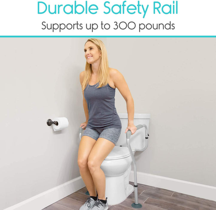 Toilet Rail Bathroom Safety Frame Medical Railing Helper Bariatric Assist Handrail Grab Bar