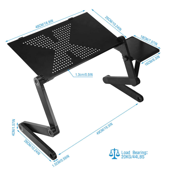 Laptop Desk Foldable Bed Table Folding Breakfast Tray Portable Lap Standing Desk